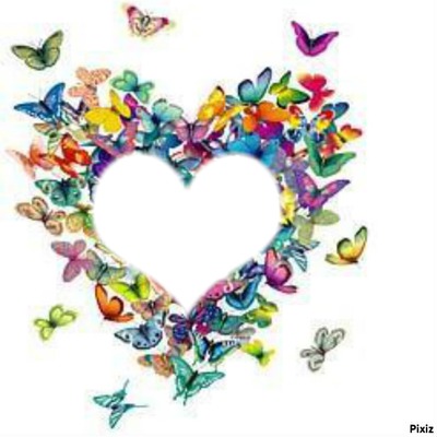 coeur de papillons Fotomontasje