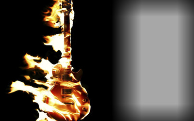 brennende gitarre Fotomontažas