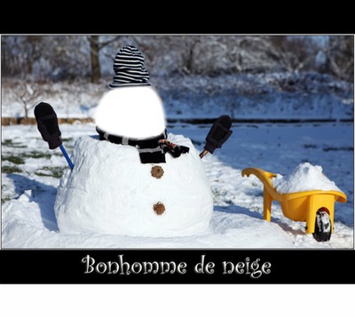 bonhomm de neige Fotomontāža