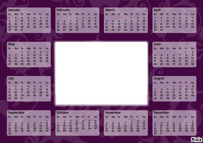 Calendar Montaje fotografico