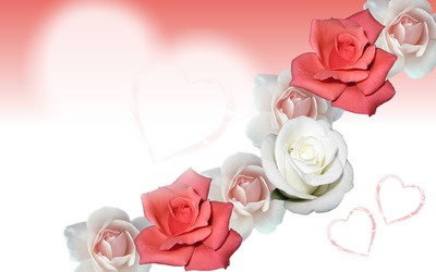 Heart-Rose Fotomontage