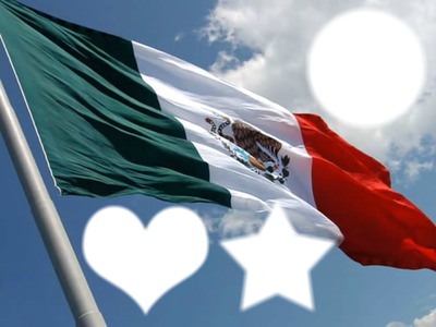 Bandera de Mexico Montaje fotografico