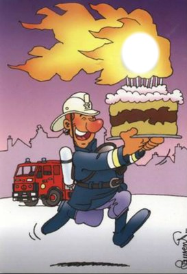 anniversaire pompier フォトモンタージュ
