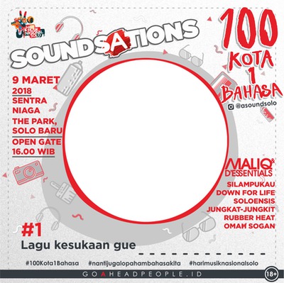 Give Away #1 - Soundsations 100Kota1Bahasa Fotomontáž