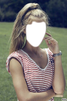 Blond girl Fotomontasje