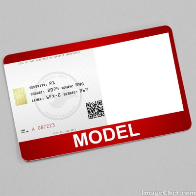 Model card Photomontage