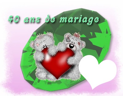 40 ans mariage Fotomontāža