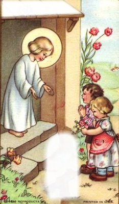menino jesus com crianças Фотомонтаж