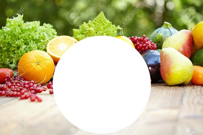 frutas e legumes Photo frame effect