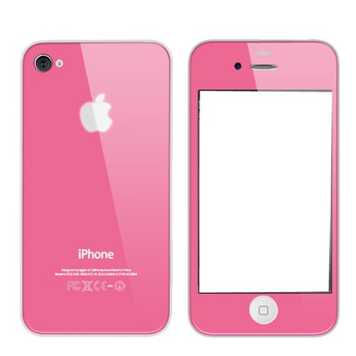 pink iphone <3 Photo frame effect