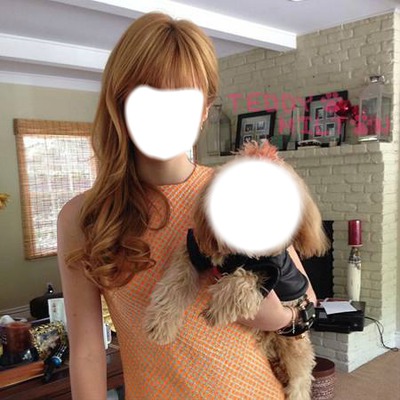 Bella Thorne ile Köpeği Montaje fotografico