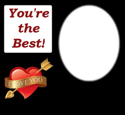 You best I love you heart Photo frame effect