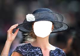 mulher de chapéu Fotomontagem