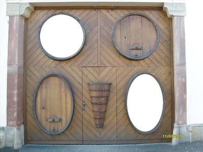 Porte en bois Photomontage