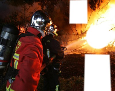 pompiers Fotomontaggio
