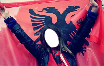 albanian girl Montage photo