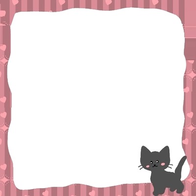 marco gatito negro. Fotomontage