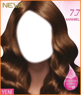 Caramel brown hair Montaje fotografico