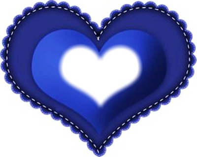 coração azul escuro Photomontage