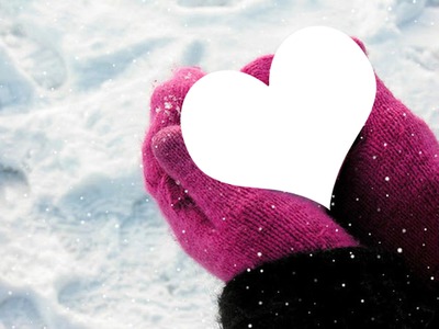 coeur de neige Montaje fotografico