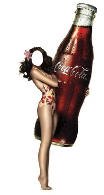 Femme coca cola Photo frame effect
