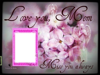 LOVE YOU MOM Fotomontaža