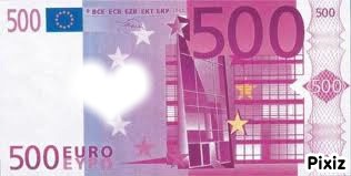 mes 500 euro Fotomontáž