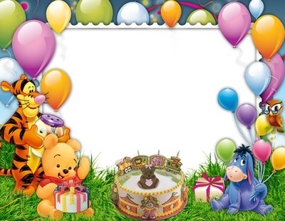 winnie pooh bebe Photo frame effect