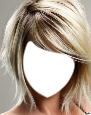 Cheveux blond degrader Photo frame effect