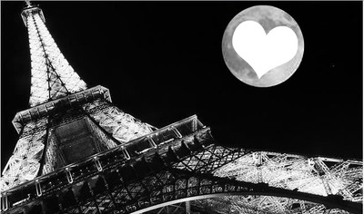 moon paris love Fotomontasje