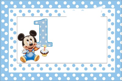 baby mickey Photo frame effect