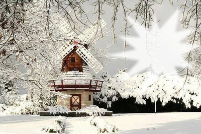 paysage de neige Фотомонтажа