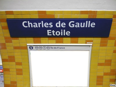 Charles de Gaulle Etoile Station Métro Fotomontāža