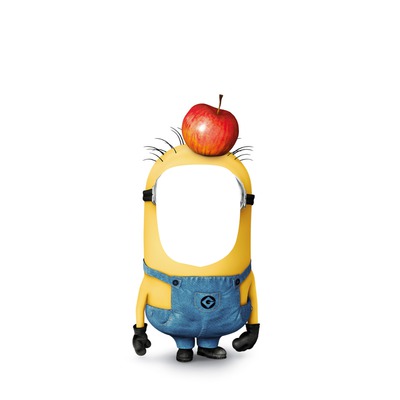 Minion with apple Photo frame effect