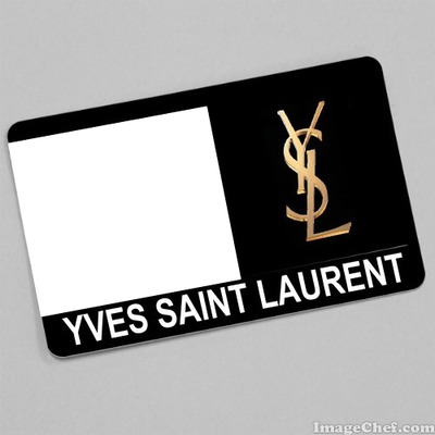 Yves Saint Laurent card Fotomontaż