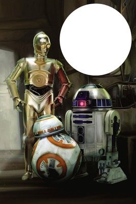 Star wars, BB8, R2D2, C3PO Fotomontage