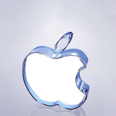 apple azul. Photomontage