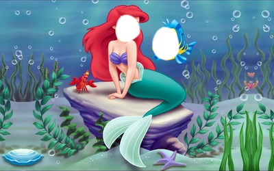 Ariel and the sea Montage photo