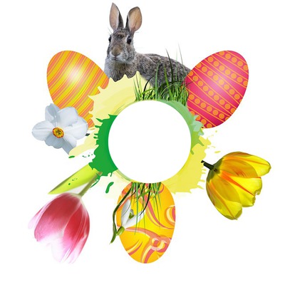 Easter Bunny Photo frame effect