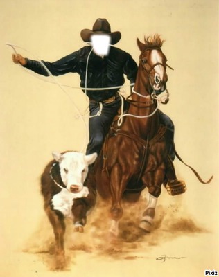 Cowboy Fotomontažas
