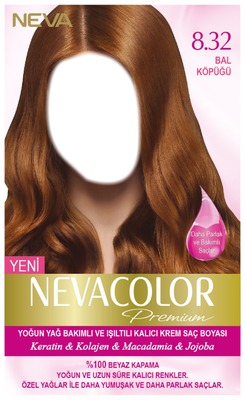 Nevacolor Premium Kalıcı Krem Saç Boyası Seti 8.32 Bal Köpüğü フォトモンタージュ