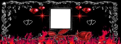 red goth Photo frame effect