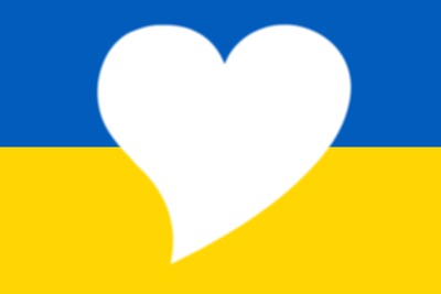 Ukraine flag フォトモンタージュ