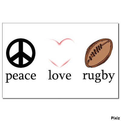 PEACE LOVE RUGBY <3 Montage photo