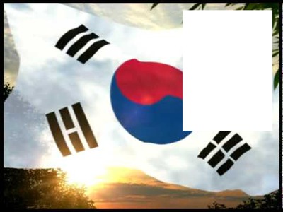 Korea flag flying Valokuvamontaasi