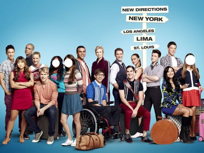 Glee et 3 nouveaux membres Photo frame effect