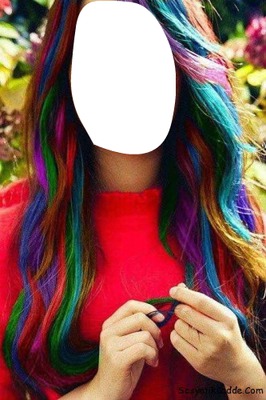 Renkli Saç Fotomontage