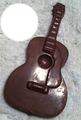 guitare chocolat フォトモンタージュ