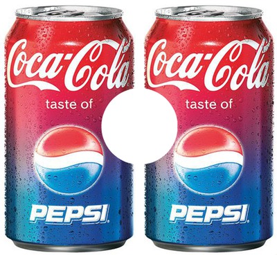 coca-cola and Pepsi Fotomontáž