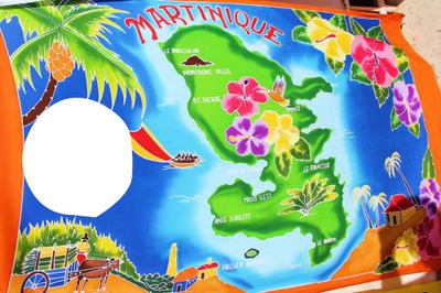 Martinique carte Fotomontāža